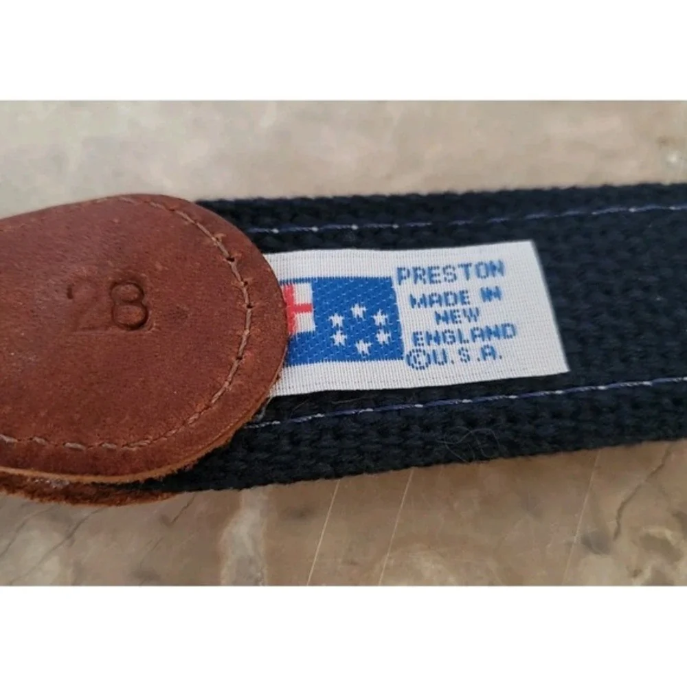 Men's Preston‎ Leather Swordfish Fish Belt Size 28 Fishermen's Aesthetic